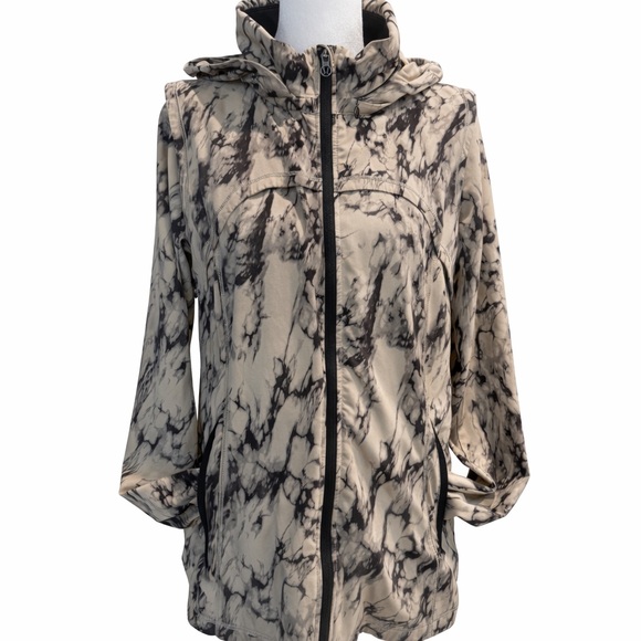 lululemon athletica Jackets & Blazers - lululemon athletica Bring Back the Track Jacket Marble-Print Hooded